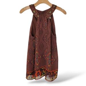 ECI New York Black Halter Top with Beading size Small